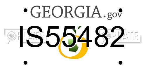 IS55482 Georgia License Plate