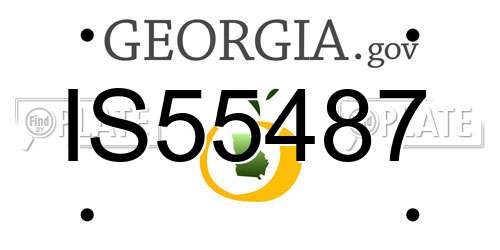 IS55487 Georgia License Plate
