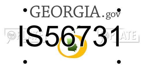 IS56731 Georgia License Plate