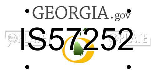 IS57252 Georgia License Plate