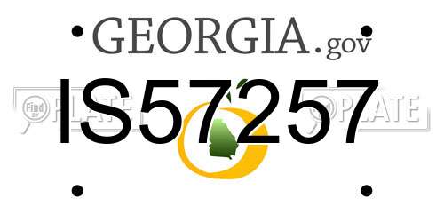 IS57257 Georgia License Plate