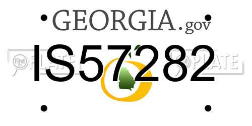 IS57282 Georgia License Plate