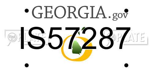 IS57287 Georgia License Plate