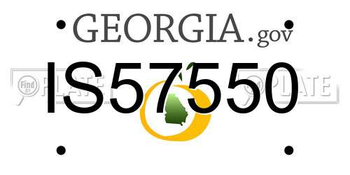IS57550 Georgia License Plate