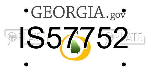IS57752 Georgia License Plate