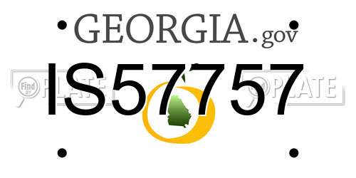 IS57757 Georgia License Plate