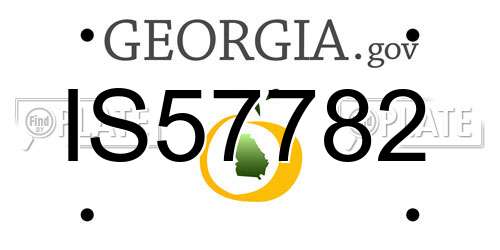 IS57782 Georgia License Plate