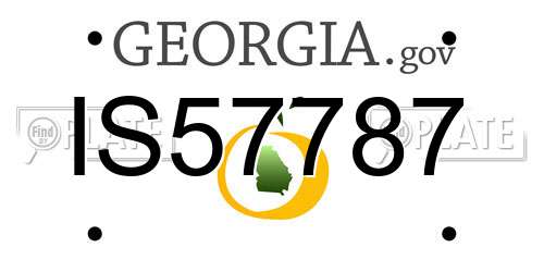 IS57787 Georgia License Plate