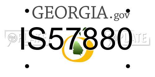 IS57880 Georgia License Plate