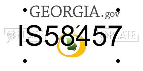 IS58457 Georgia License Plate