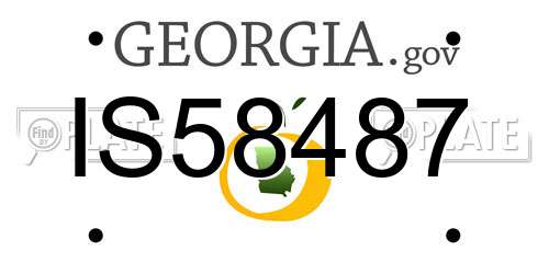 IS58487 Georgia License Plate