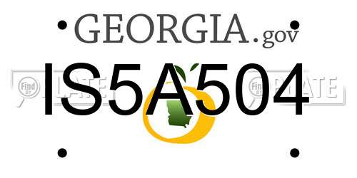 IS5A504 Georgia License Plate