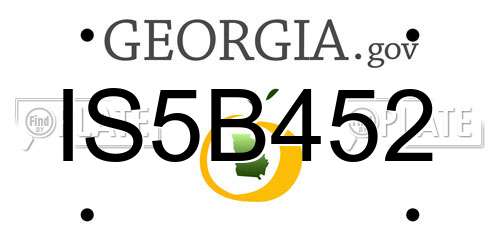 IS5B452 Georgia License Plate