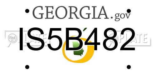 IS5B482 Georgia License Plate