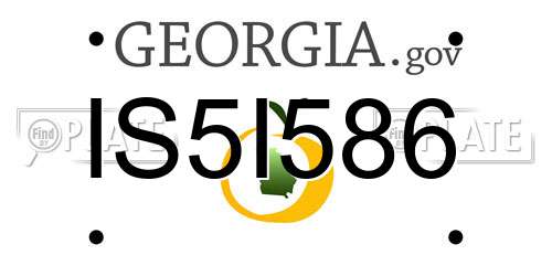 IS5I586 Georgia License Plate
