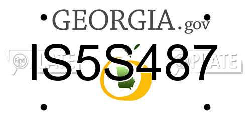 IS5S487 Georgia License Plate