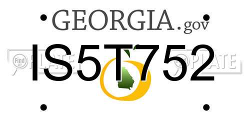 IS5T752 Georgia License Plate