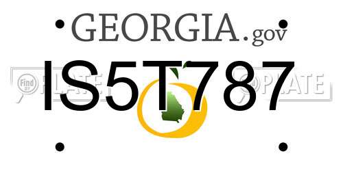 IS5T787 Georgia License Plate