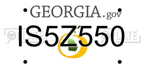 IS5Z550 Georgia License Plate
