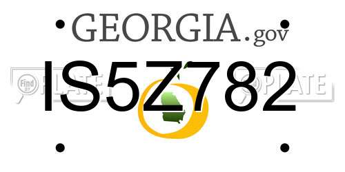IS5Z782 Georgia License Plate