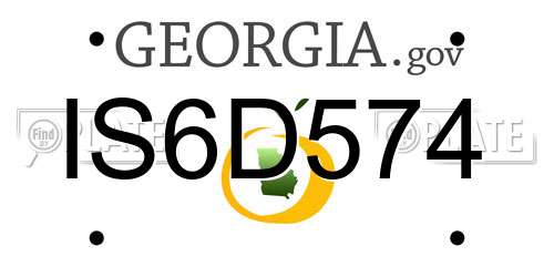 IS6D574 Georgia License Plate