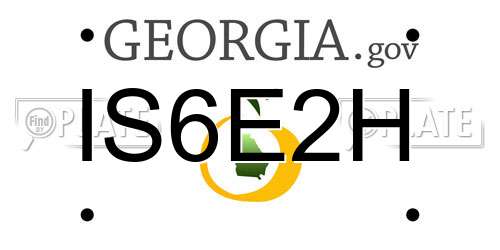 IS6E2H Georgia License Plate
