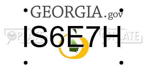 IS6E7H Georgia License Plate