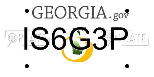 IS6G3P Georgia License Plate