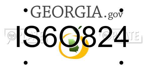 IS6O824 Georgia License Plate