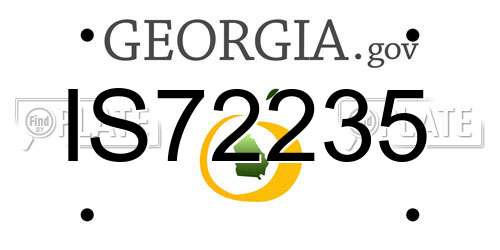 IS72235 Georgia License Plate