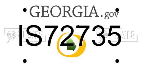 IS72735 Georgia License Plate