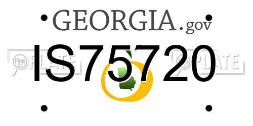 IS75720 Georgia License Plate
