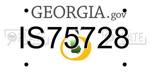 IS75728 Georgia License Plate
