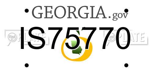 IS75770 Georgia License Plate