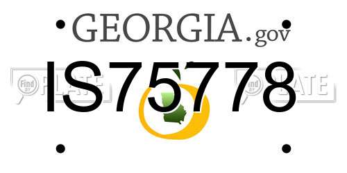 IS75778 Georgia License Plate