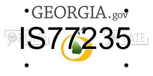 IS77235 Georgia License Plate