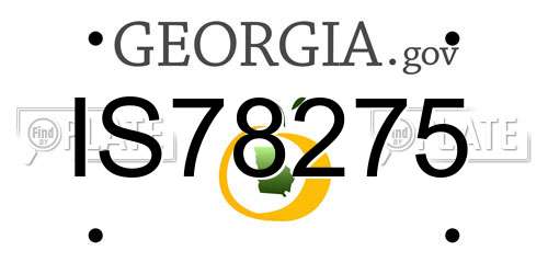 IS78275 Georgia License Plate
