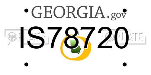 IS78720 Georgia License Plate