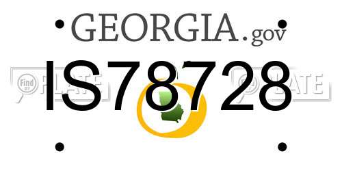 IS78728 Georgia License Plate