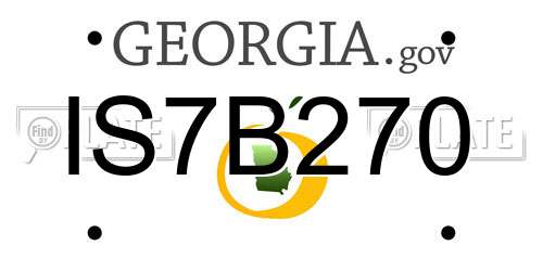 IS7B270 Georgia License Plate