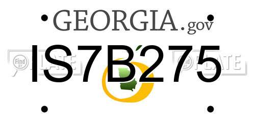 IS7B275 Georgia License Plate