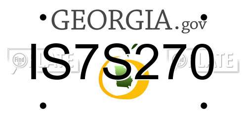 IS7S270 Georgia License Plate