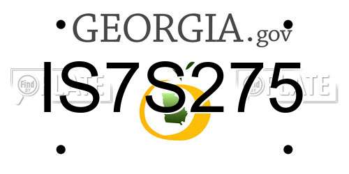 IS7S275 Georgia License Plate