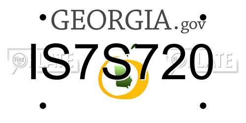 IS7S720 Georgia License Plate