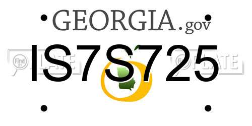 IS7S725 Georgia License Plate