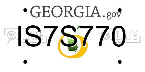 IS7S770 Georgia License Plate