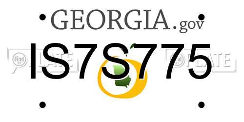 IS7S775 Georgia License Plate