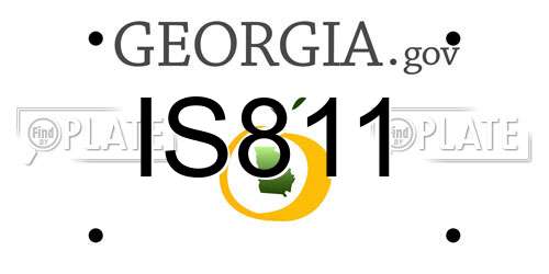 IS811 Georgia License Plate