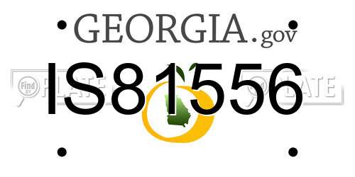 IS81556 Georgia License Plate