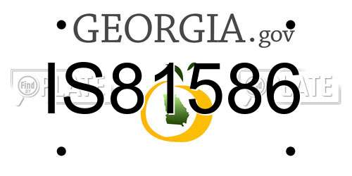 IS81586 Georgia License Plate